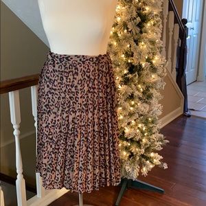 Boohoo Midi animal print pleated Skirt